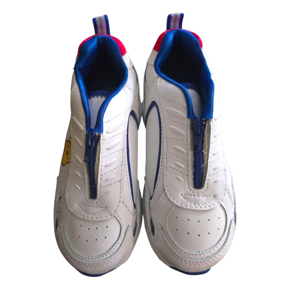 Tênis vintage Disney Winnie The Pooh com zíper bebê menino tamanho 10M Y2K - Imagem 3 de 4