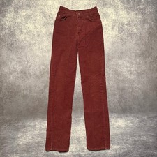 Vintage 70s Levi's Corduroy Pants Kids 14 Slim W22 L30 Burgundy Maroon USA