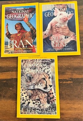 National Geographic Vol 196 Jul Oct Dec 1999 Iran Cuba Grimm Keys Cheetah  NTG10