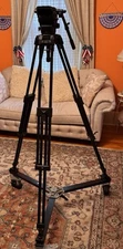 Manfrotto 3147 Pro Tripod with Adjustable 510 Fluid Head VG Used Condition 