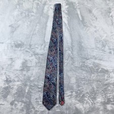 Christian Dior Monsieur Navy Paisley Tie Vintage 90s Made In USA RARE