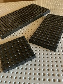 Lego Brick 12x24 8x16 8x8 Black Thick Plate 30072 Castle Star Wars Harry Potter