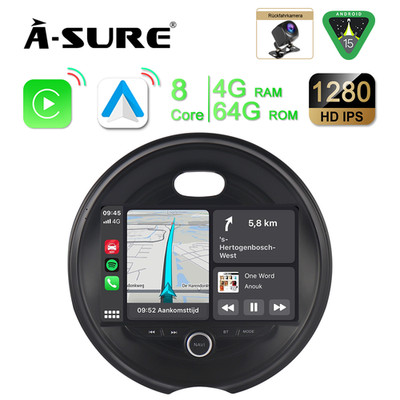 8-Core 4+64G Android 15 Autoradio Navi +Kamera für BMW Mini Cooper F55 2014-2019