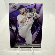 2025 Topps Chrome Black: # 80 Garrett Crochet Purple /75 NM-MT OR BETTER