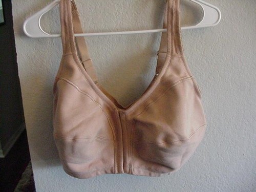 3 COMFORT CHOICE PLUS SIZE 40G TAN 100% COTTON FRONT CLOSURE WIRE FREE BRAS NEW