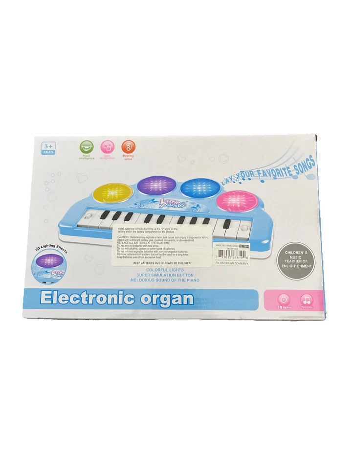 New Little Pianist Boy/girl blue Battery Operated Light Up Electronic Keyboard - Image 2 of 3