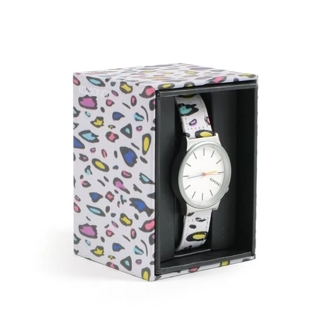 Relógio feminino KOMONO '80s Leopard' mostrador redondo 35mm 130192 - Imagem 4 de 4