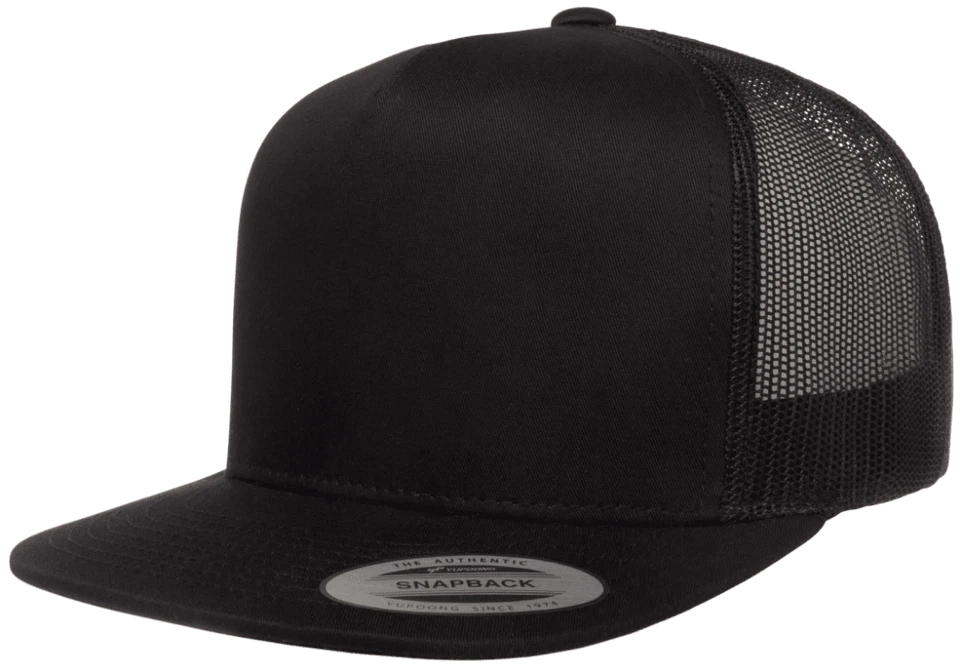 Gorra de camionero YP Classics Flat Bill Yupoong malla trasera gorra 6006 5 paneles Foto 3 de 4