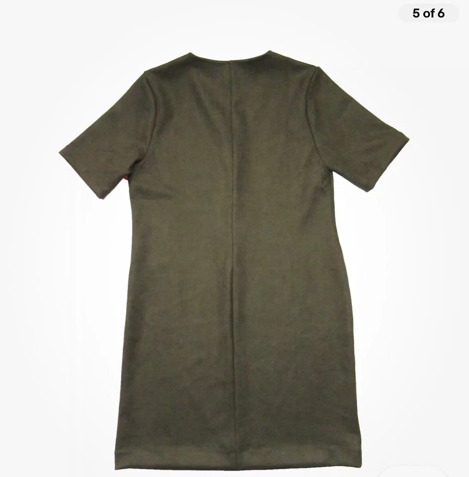Vestido Spanx Imitación Gamuza Columna Cambio Clásico Salvia Utilitario Verde Talla Plus 2X Nuevo con Etiquetas Foto 2 de 4