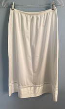 Beautiful Vintage Lorraine Ivory 1/2 Slip with Satin Trim w/ Lace. Size Tall/L
