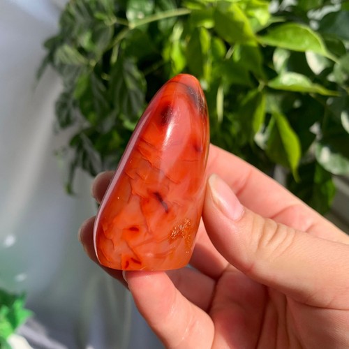 110g Red Agate Carnelian Freeform Stone Quartz Crystal Mineral Specimen - Picture 5 of 7