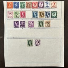 BRITAIN LOT OF 22 DIFFERENT WILDING STAMPS 1/2d TO 1/6 QUEEN ELIZABETH II