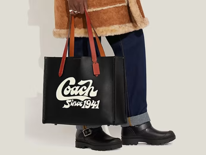 Coach Unisex Black Relay Tote With Graphic | eBay