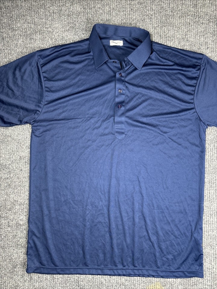NWOT Collars and Co Collar Polo Golf Shirt Mens 2XL Dark Blue Solid
