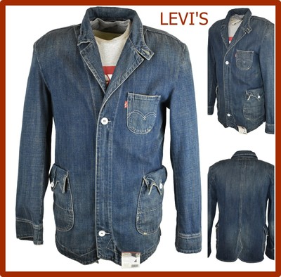Giacca di jeans levis uomo giubbotto sariana giubbino denim trucker jacket  l xl | eBay