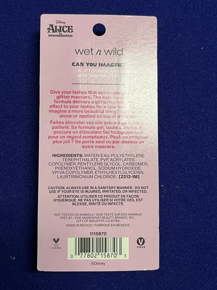 Wet n Wild Alice in Wonderland Glitter Mascara Can you imagine New - Image 3 of 3