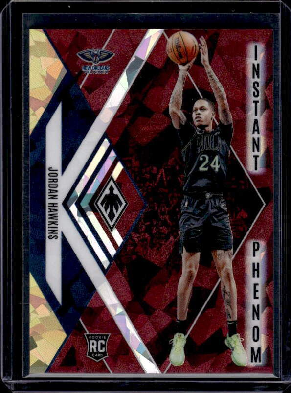 2023-24 Panini Phoenix #14 Jordan Hawkins /275 Instant Phenom Phoenix Maroon Ice