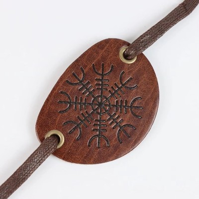 Leder Flach profil Eye patch Handgemacht Halloween Kostüm Zubehör