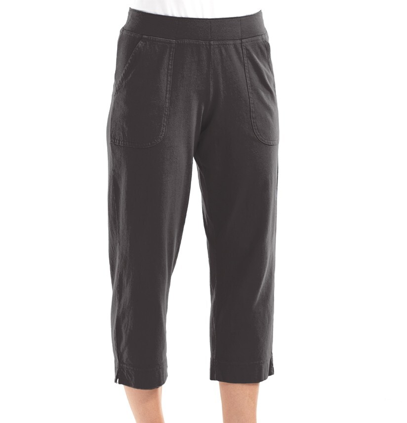 FRESH PRODUCE XSmall black Key Largo Jersey Cotton Capris $69.00