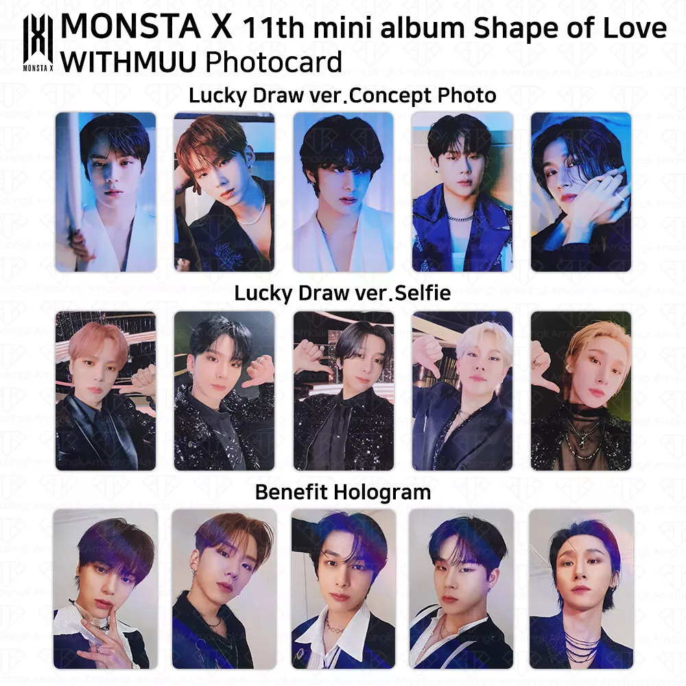 Monsta X 11th Mini Album Shape of Love Photocard WithMUU Lucky Draw Hologram