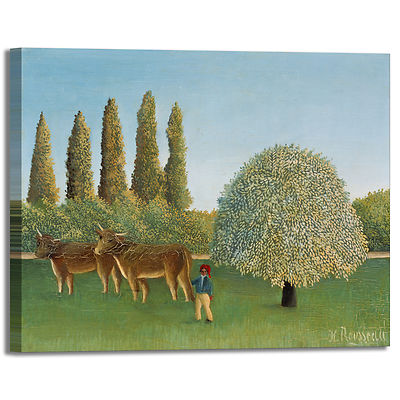 Rousseau Lawn Design Frame Print Canvas Painted Frame Home Furniture