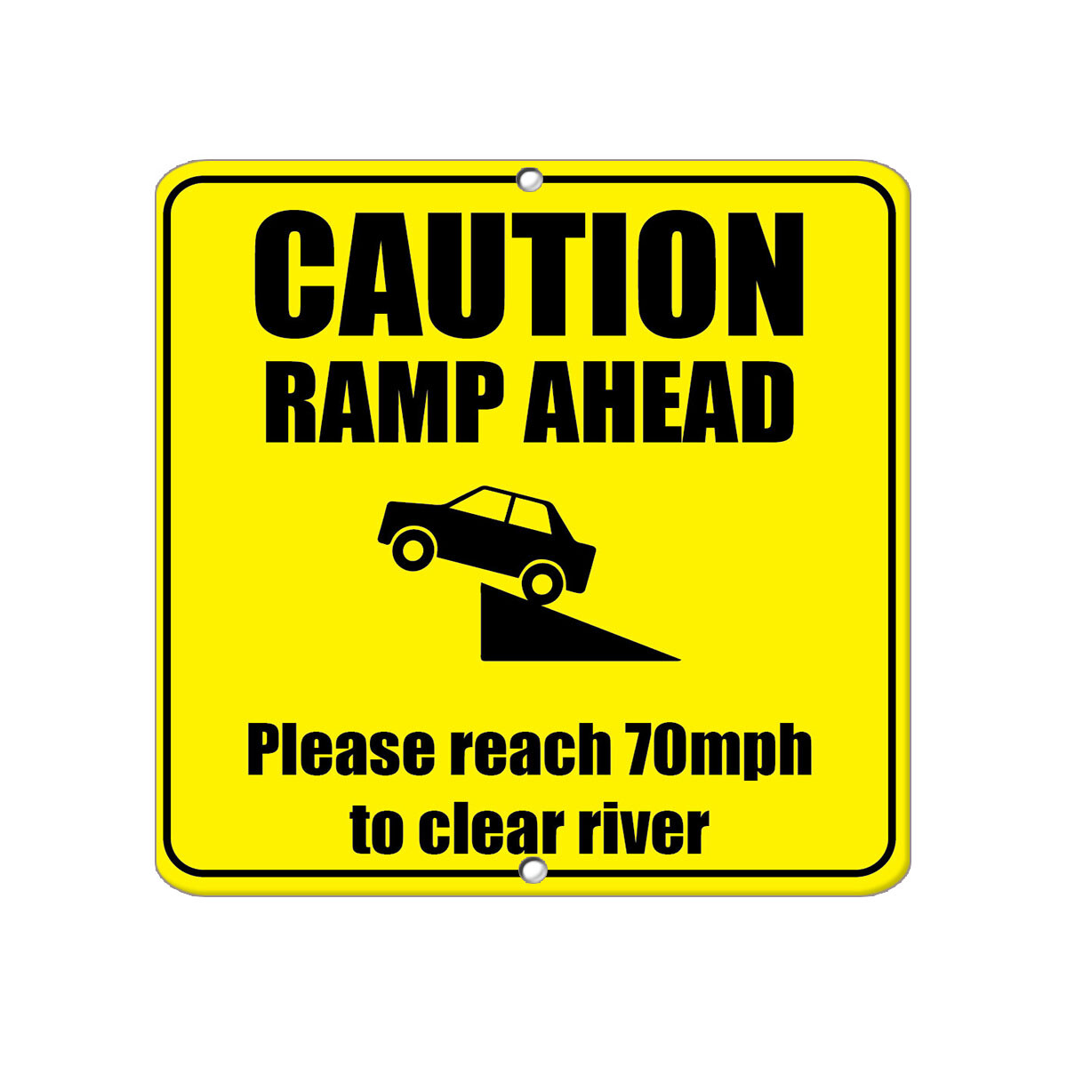 Safety Off Ramp Sign Caution Ramp Sign
