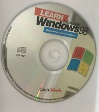 Windows 98 Learn Beginning To Intermediate Disc Only With Clear Case