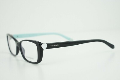 Tiffany & Co. Black Blue Eyeglasses TF 2090-H 8001 52-16 140 Heart