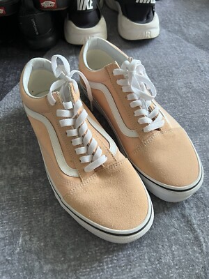 Vans Old Skool Peach Salmon Men's Shoes Size 10 EUC UK