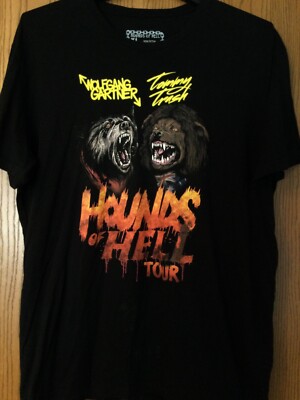 Wolfgang Gartner & Tommy Trash -  Hounds Of Hell  Tour - 2013 Black Shirt - XL