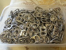 1000 silver soda tabs/can ring pulls (approx) for crochet or art & crafts