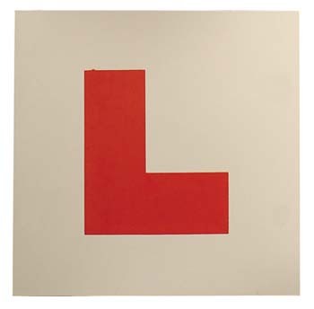 2 x SELF ADHESIVE L-PLATE LEARNER PLATES