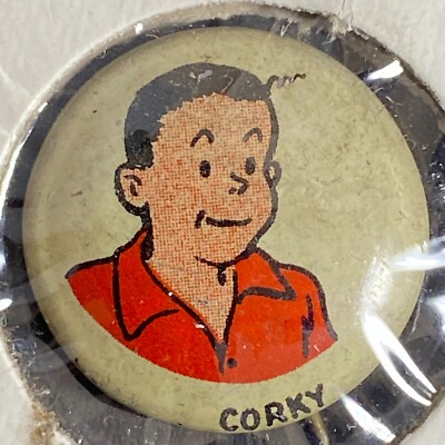 Corky Kellogg's Pep Pinback Cereal Premium Prize c1945-46