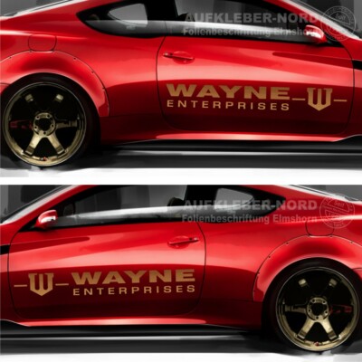 2x Wayne Enterprises 120cm Kupfer Metallic Seitenaufkleber B14 Autoaufkleber dub