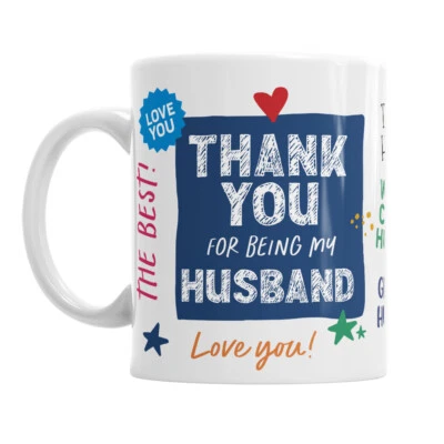 MAINLY MUGS Husband Gift Mug Present Keepsake I Love Novelty Cup For Birthday Christmas Xmas