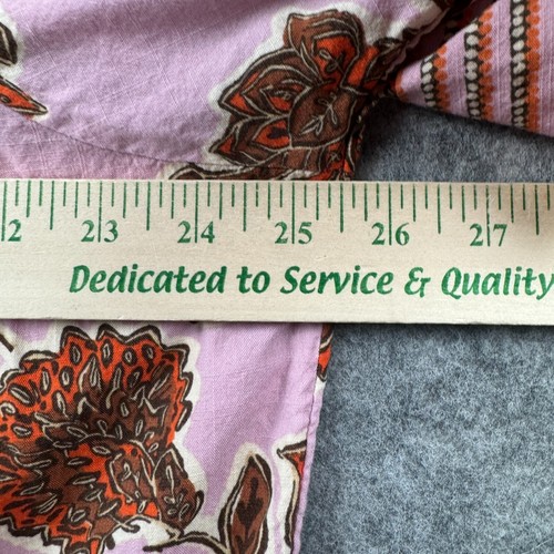 Knox Rose Dress Womens XL Purple Orange Floral Boho V Neck Puff Sleeve Peasant - Picture 9 of 10