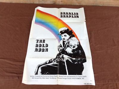 1973 Re-Release The Gold Rush Original Movie House Full Sheet Poster 