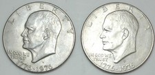 1776-1976-D Eisenhower Ike dollars Type I and Type II see reverse photos