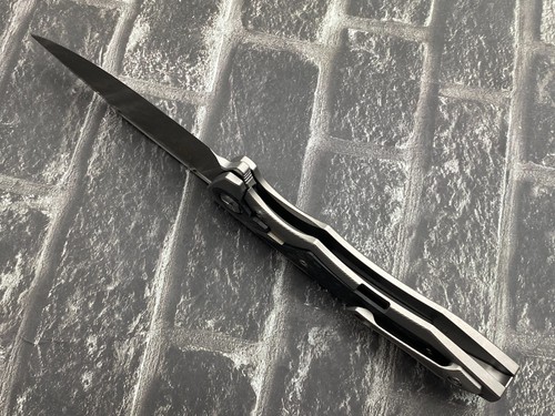 Twosun Folding Knife M390 Blade Titanium/CF Handle CampingKnife TS211-M390-Satin - Picture 5 of 11