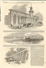 #01-0235 5/4/1844 ANTIQUE PRINT (TRAINS) - NEW TERMINUS SOUTHEASTERN RAILWAY