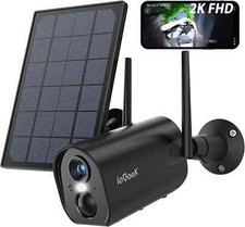 2K Solar Battery Powered Security Camera Wifi Outdoor Home System Wireless Audio