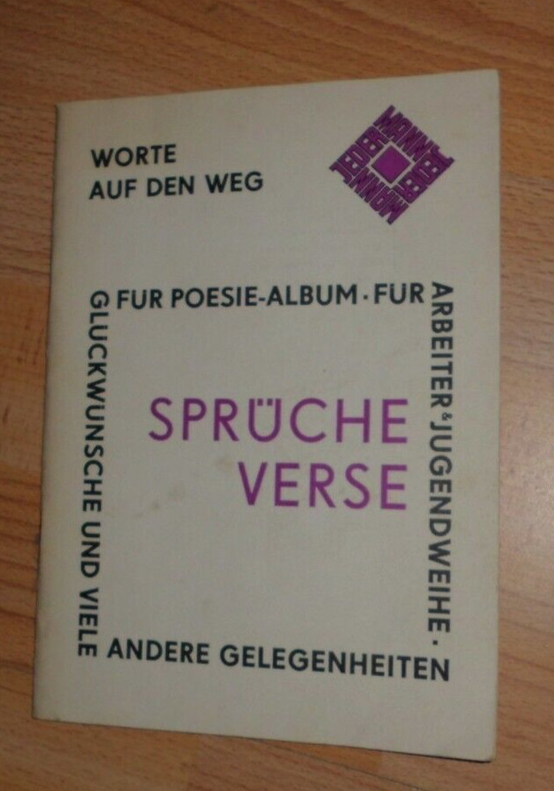 DDR - Sprüche Verse + Worte auf den Weg + für Poesie - Album Glückwünsche usw