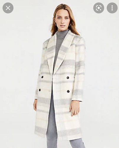 NWOT ANN TAYLOR PETITE PLAID COCOON 