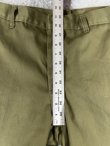 VINTAGE Boy Scouts Pants Adult 33 Green Official Uniform Cotton Twill 32x29 - Picture 9 of 15