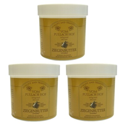 3 x Ziegenbutter Creme 250 ml vom Pullach Hof Hauptpflege Feuchtigkeits Creme