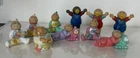 Vintage 1984 Cabbage Patch Kid Figures Lot Of 10 Mini Figurines PVC Plastic