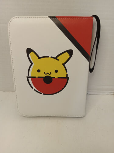 Pokemon Trading Card 3 Ring Small Binder 50 Pages 4 Slots / Sheet feat Pikachu - Picture 2 of 3