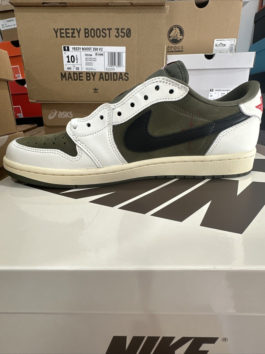 New Nike Air Jordan 1 OG SP Low Travis Scott Medium Olive Size 10