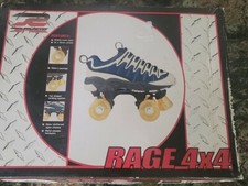 Vtg 90s Rage Quad Roller Skates Mens 8 W 10 Navy Gray Lace Up Unisex Sneaker NIB