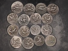 Spintria - Ancient Roman Empire Brothel Coins - Nude Erotic Scenes - Grand Tour
